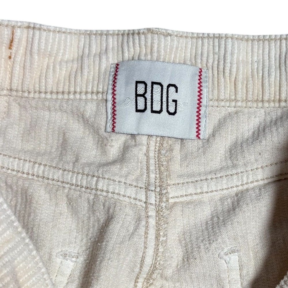 BDG Corduroy High and‎ Wide Corduroy Pants Cream High Rise Women's Size 29 - Picture 9 of 11